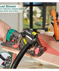 Ultra Compact Mini Circular Saw 750 Watt Laser Guided Power Tool 3500 RPM with attached dust blower for clean cuts.