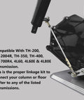 Transmission Column Shift Linkage Kit For GM Transmissions ACA-1800 connecting to black GM transmission model