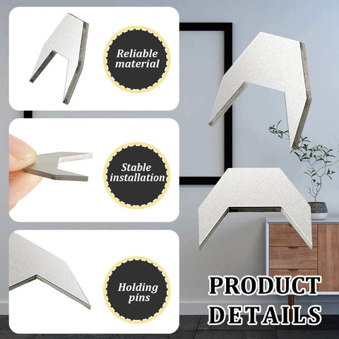 Heavy Duty Metal Drawer Stops For Dresser Track Guide Glides 24 Pack showing steel material and installation details on display.
