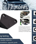 Exhaust Manifold Clamp Repair Kit for Cylinder Head Leak Fix, black triangular clamp with bolt holes, car background