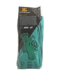 Green Nitrile Chemical Resistant Gloves G80 Level 2 13 Inch Long 15 Mil Thick Textured Fingertips Cotton Flock Lined Medium