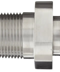 Side view of Sanitary Clamp Adapter Fitting, Stainless Steel 304, 1 Inch Tube OD To 1 Inch NPT Male, corrosion resistant connector