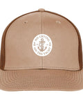 Low Profile Trucker Cap For Men With Adjustable Buckle Fit Comfortably All Day No Crying On The Yacht design, front view