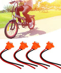 Premium 3 Pin Charging Interface With Protective Cover Electric Vehicle Battery Cable Rocksteady Power Delivery Easy Swap Design. Set of 4 orange connectors with red and black wires.