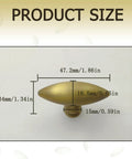 Top Shelf Brushed Brass Oval Cabinet Knobs And Zinc Alloy Single Hole Drawer Pulls Featuring Warm Olive Tones Four Pack dimensions 47.2mm x 16.5mm x 34mm