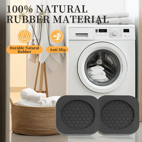 4 Pack Anti Vibration Pads For Washing Machines And Dryers, Heavy Duty Natural Rubber Floor Protectors That Cut Vibration And Noise, Grips Like Glue, Protect Floors, And Supports Up To 1000 Lbs In The Laundry Room