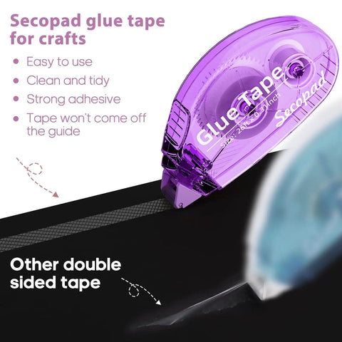 Double Sided Scrapbook Tape Kit 0.3 Inch By 26 Feet In Bright Colored Shells Glue Runner For Crafts Scrapbooking And Journaling Supplies