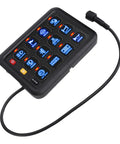 12 Gang RGB LED Switch Panel With 8 Color Modes And 5 Brightness Levels For Cars Boats And Marine Use 80A Heavy Duty IP65 Waterproof Panel