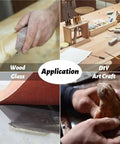 Kickin' It With 150pcs Premium Aluminum Oxide Sandpaper For Micro Sander Fine Polishing Sheets Wet Dry Use Hand Polisher Woodworking Trim Custom Cuts used on wood and glass in DIY art projects.
