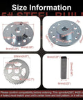 Steel Go Kart Sprocket Hub for Three Quarter Inch Bore and Three Sixteenth Inch Keyway Hardware with 50 Tooth Drive