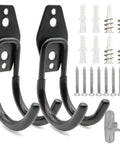 Two Pack Wall Fan Mounting Brackets With Industrial Grade Design, Heavy Duty Wall Hook For Floor Fans with screws and anchors