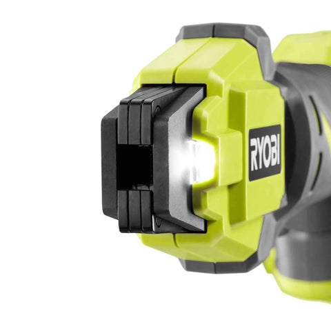 Close-up of 18V Cordless Pex Tubing Clamp Tool Only For Fast Pipe Securing, showing clamping mechanism and LED light