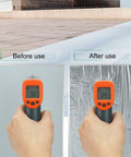 Top Shelf Aluminum Foil Bitumen Tape Real Heavy Duty Roof Leak Blocker Waterproof Butyl Rubber Flashing Roll Self Sealing Polymer Underlayment For Every Surface With No Sweat Weather Shielding before and after temperature usage comparison.