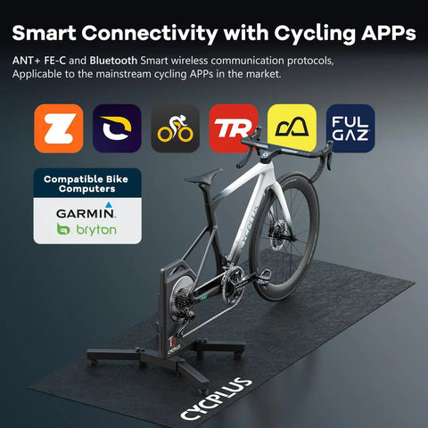 T2 Smart Bike Trainer With 2200W Brushless Motor 20 Percent Gradient Simulation Dual BLE And ANT Plus Connectivity setup