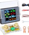 Digital Battery Monitor And Multimeter For RVs And Solar Setups Reads 8 To 100V And 0.05 To 100A 2.4 Inch Color LCD Display with accessories