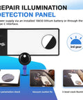 Repair illumination detection panel with Type-C interface for windshield chip repair kit featuring resin and vacuum fix