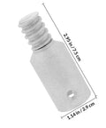 Heavy Duty 2 Pack Metal Threaded Tip Connector For Mop Handle Replacement Pole Adapter Sturdy Rod Extension For Household Cleaning Jobs, silver, 2.95 in