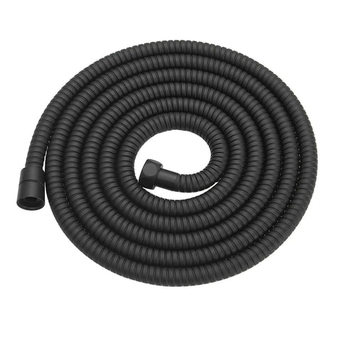 Extra Long Matte Black Stainless Steel Shower Hose Extension With Flexible Handheld Sprayer, Leak Free Gaskets, 118 Inch Length