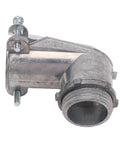 Rock Solid 90 Degree Squeeze Connector For 1 Inch AC MC And Flexible Metal Conduit, zinc alloy elbow fitting.