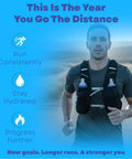 Runner wearing Go To Hydration Vest For Running With Two 500ml Flasks, Phone Pocket, No Bounce Comfort, Ultralight Water Backpack