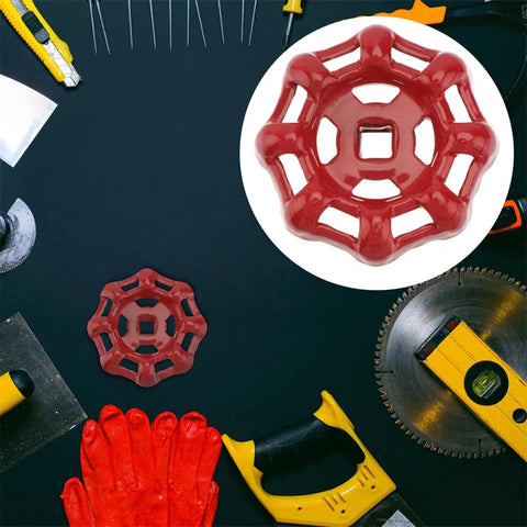 Beefy Metal Valve Wheel Handle Replacement Kit 8 Pack for Industrial Gate Valves cast iron handwheel shown with tools