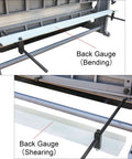 Back gauge of 52 Inch 16 Gauge Sheet Metal Shear Press Brake And Slip Roll Combo 3 In 1 Heavy Duty Workhorse Bending Machine