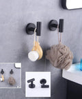 Brushed Gold Coat Hook Set 2 Pack Stainless Steel 304 Wall Mounted Towel And Robe Hangers for bathroom, showcasing hanging sponge
