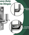 Heavy Duty Wall Mount Gate Hinges Two Pack Built Tough For Farm Gates And Chain Link Fence Gates With Five Eighth Inch Hinge Pin Up To Six Hundred Pound Capacity Screws Included Galvanized Iron Construction
