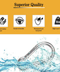 Heavy Duty 4 Inch Carabiner Clip Spring Snap Hook, 2 Pack M10 Galvanized Steel Quick Link shown with water splashes