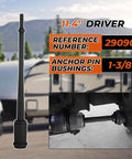 Anchor Pin Bushing Kit For One And Three Eighths Inch Pins With Eleven And A Half Inch Driver shown against a trailer background