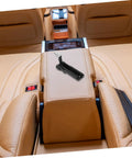 Boat Storage Latch With Concealed Keeper Marine Grade Draw Latch displayed on tan car seat