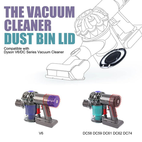 V6 Series Vacuum Dust Bin Lid Replacement Cap For DC58 DC59 DC62 DC72 DC74 And SV03 SV07 vacuum cleaners labeled images