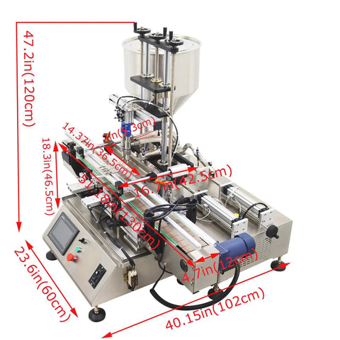 Heavy Duty Smooth Operator Double Nozzle Paste Filling Machine Stainless Steel Piston 10 To 100 Milliliter Capacity with 50L Hopper