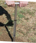 Person using Stainless Steel Soil Sampler Probe With T Handle For Lawn Garden And Farm Easy To Use Pro Grade Sampling Tool Heavy Duty Design