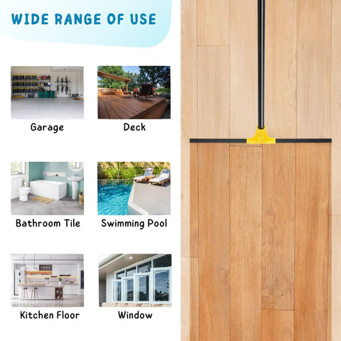 Built Tough 24 Inch Floor Squeegee With 60 Inch Extendable Handle for Concrete and Tile Floors in Various Uses