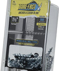Self Drilling Drywall Anchors Set 75 Pack Holds Up To Fifty Pounds In Drywall And Two Hundred Pounds In Concrete package.