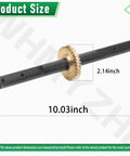 Replacement Tiller Shaft Tine Assembly Model 4651 For FG100 Tiller Cultivator And PCV43 Mini Tillers, size dimensions shown