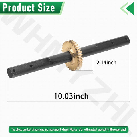 Replacement Tiller Shaft Tine Assembly Model 4651 For FG100 Tiller Cultivator And PCV43 Mini Tillers, size dimensions shown