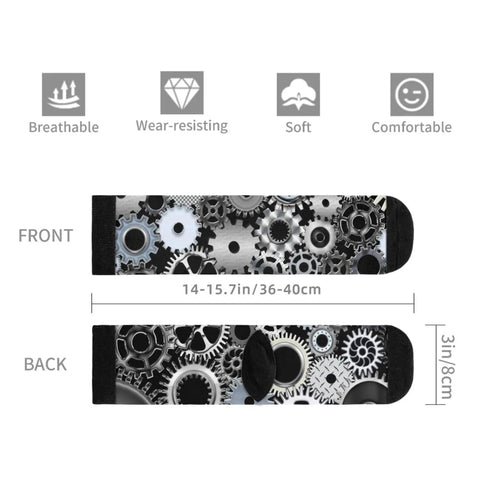Gearhead Engineering Crew Socks for Men and Women Funny Mechanical Novelty Footwear Unisex One Size Fits Most 98 Polyester 2 Spandex