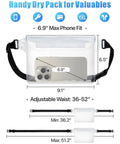 Waterproof Fanny Pack Pouch For Beach And Cruise Trips With Roll Top Closure And Zippers Keeps Your Phone Wallets And Keys Totally Dry