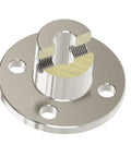 Rugged 6.35mm Flange Shaft Coupling Rigid Coupler for Small Drives One Quarter Inch Inner Diameter and 10mm Outer Diameter Chromium Plated Iron C45 Carbon Steel Connector Built to Withstand Torque and Last, flanged shaft coupling with bolt holes