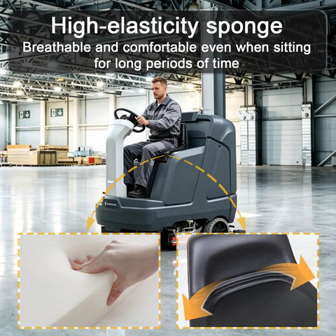 Universal Forklift Seat With Reinforced Steel Backrest And Built In Safety Micro Switch Engineered For Heavy Rig Work That Keeps You Secure And Solid Through Every Shift, showcasing high-elasticity sponge comfort.