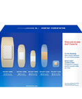 Go To Adhesive Bandages Variety Pack For Minor Cuts Scrapes And Burns, 5 assorted sizes box with bandage illustrations