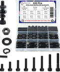 620 Pcs M6 Screw Assortment Kit For 3D Printers With M6 Bolts Nuts Washers Hex Socket Heads And Hex Wrench in storage box.