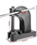 Beefy 1 Ton Manual Arbor Press with Hand Wheel for Desktop Punching, Stamping, Bending, Forming Leather and Metal, Heavy Duty Tool