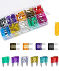 Badass 120 Piece Mini Blade Fuse Kit With Puller For Cars And Trucks Assorted Amp Ratings 2A To 35A Universal Automotive Electrical Upgrade with colorful fuses.