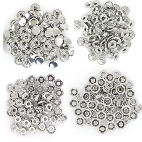 240 Pieces Stainless Steel Snap Fasteners 15mm Heavy Duty Set For Jeans Jackets Bags Leather And DIY Craft Projects