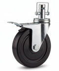 Heavy Hitter 5 Inch Scaffold Caster Wheel With 1 Inch Round Stem Toggle Pin Baker Perry Style, solid hard rubber tread, smooth rolling.