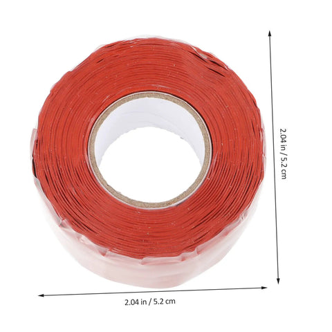 Red roll of DIY Friendly Pipe Sealing Tape Self Adhesive Sealant For Leak Stop And Plumbing Repairs Flexible Waterproof Tape For Home Use