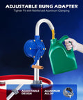 Heavy Duty Hand Crank Drum Pump Uses Adjustable Telescoping Suction Tube To Handle Five To Fifty Five Gallon Drums For Fast Oil And Fuel Swaps Zero Drama Guaranteed with adjustable bung adapter.